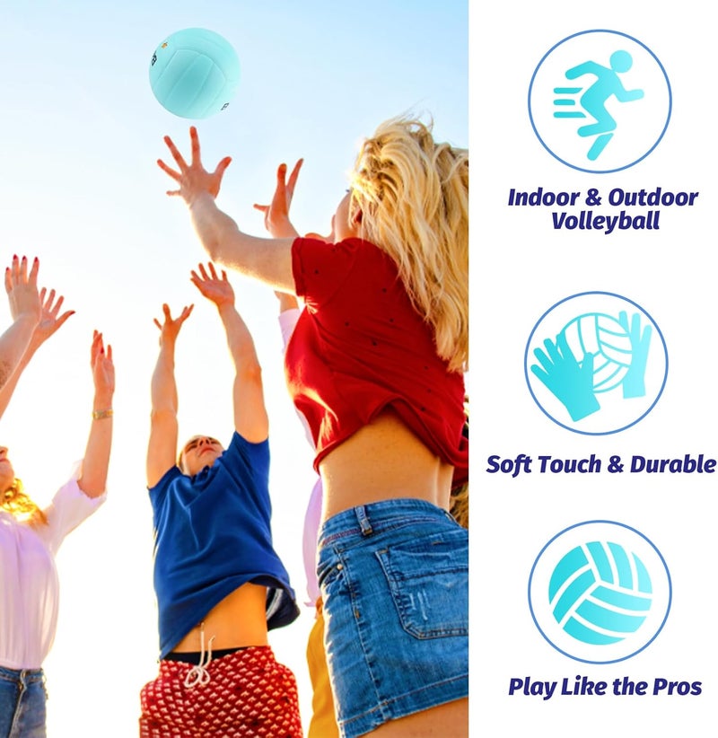 Beurseaf Volleyball, Soft Touch Beach Volleyball, Indoor Outdoor Volleyball for Beach Game Training, Official Size 5 - Image 4